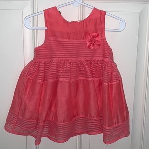 H & M, (3)4-6m, Beautiful Salmon Colored Dress, Gorgeous Fabric,Very Nicely Sewn